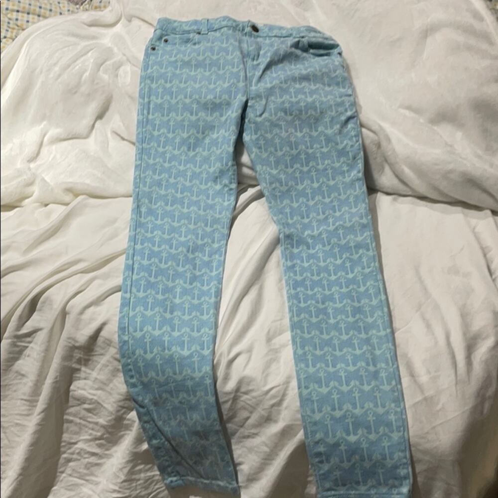 Vineyard vines 16 anchor skinny jeans worn once 134578 nautical preppy euc